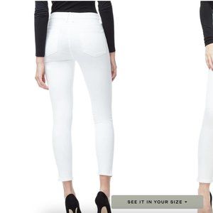 Good American good legs crop skinny jeans (white) 30